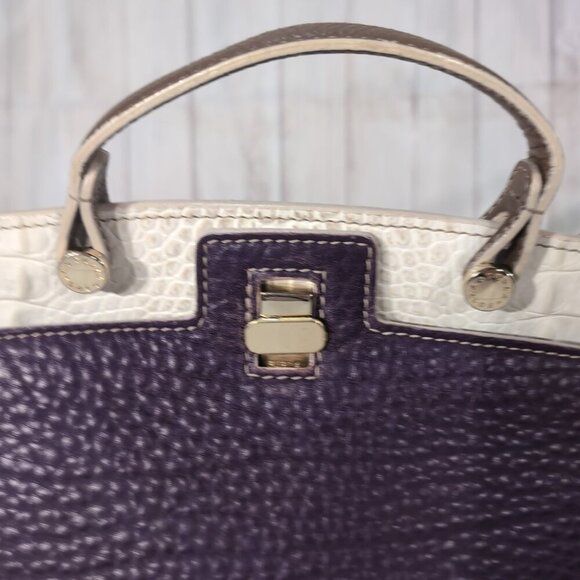 Furla Purple Piper Lux Leather Crossbody Turnlock Women's Shoulder Handbag - Picture 2 of 12